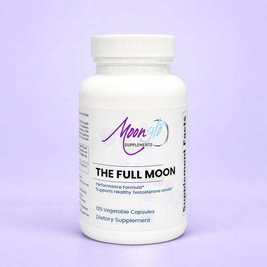 The Full Moon on a soft lavender background